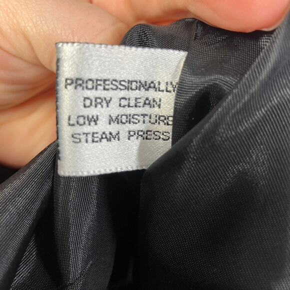 Vintage 80's Evan Picone Worsted Wool Black SIngle Button Blazer Womens 10/12 - Picture 13 of 15